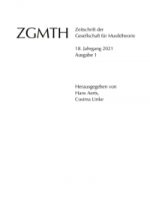 18/1 (2021) : Zeitschrift der Gesellschaft für Musiktheorie