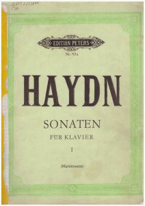 1937, Sonaten für Klavier zu zwei Händen. Band 1 / J. Haydn
